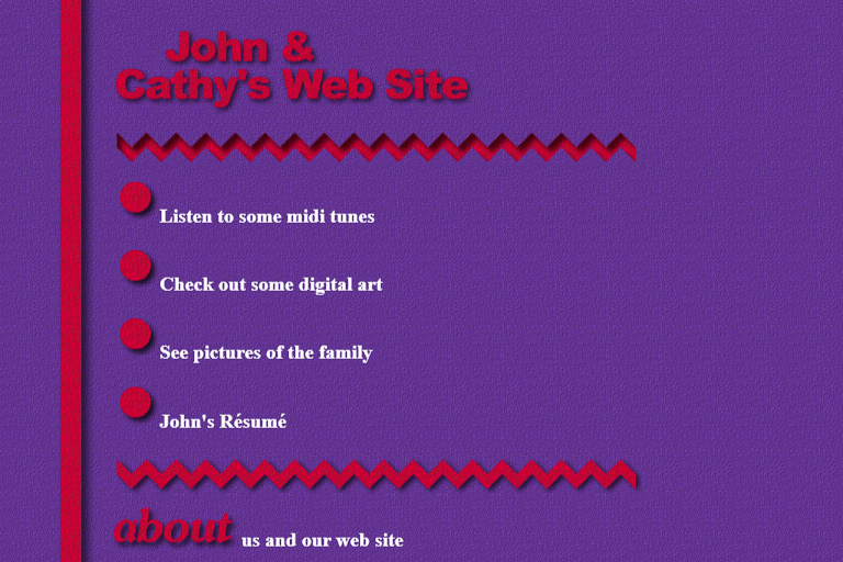 John & Cathy's Web Site